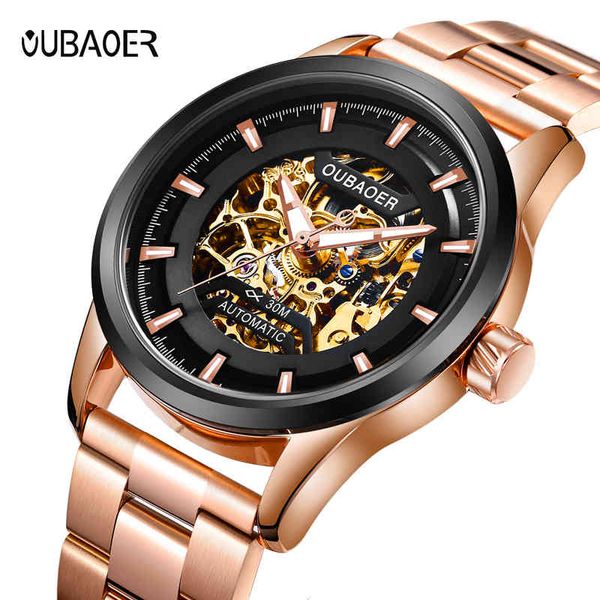 oubaoer brand men watches automatic mechanical w5atch sports casual business waterproof clock clocks hombre, Slivery;brown
oubaoer brand men watches automatic mechanical w5atch sports casual business waterproof clock clocks hombre, Slivery;brown