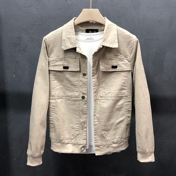 men's jackets men 2021 spring autumn fashion loose lapel overcoats retro casual pockets male solid color short outerwear o76, Black;brown
men's jackets men 2021 spring autumn fashion loose lapel overcoats retro casual pockets male solid color short outerwear o76, Black;brown