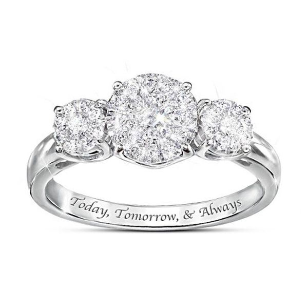 wedding rings fashion romantic love white for women temperament engagement party banquet ring, Slivery;golden
wedding rings fashion romantic love white for women temperament engagement party banquet ring, Slivery;golden