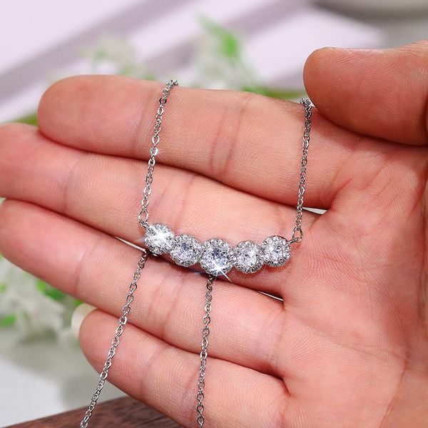 pendant necklaces trendy delicate silver plated five zircon for women shine cz stone inlay fashion jewelry daily wear party gift
pendant necklaces trendy delicate silver plated five zircon for women shine cz stone inlay fashion jewelry daily wear party gift