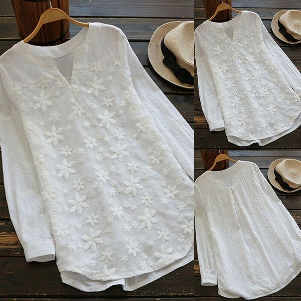 women's blouses & shirts plus size womens floral tunic summer casual baggy long sleeve v-neck blouse, White
women's blouses & shirts plus size womens floral tunic summer casual baggy long sleeve v-neck blouse, White