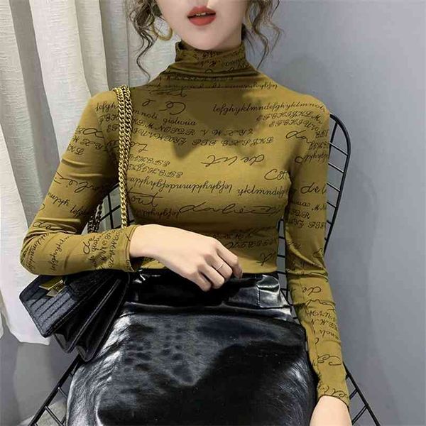 turtleneck bottoming shirt women wear autumn and winter slim slimming women's long-sleeved graffiti t-shirt trend 210510, White
turtleneck bottoming shirt women wear autumn and winter slim slimming women's long-sleeved graffiti t-shirt trend 210510, White
