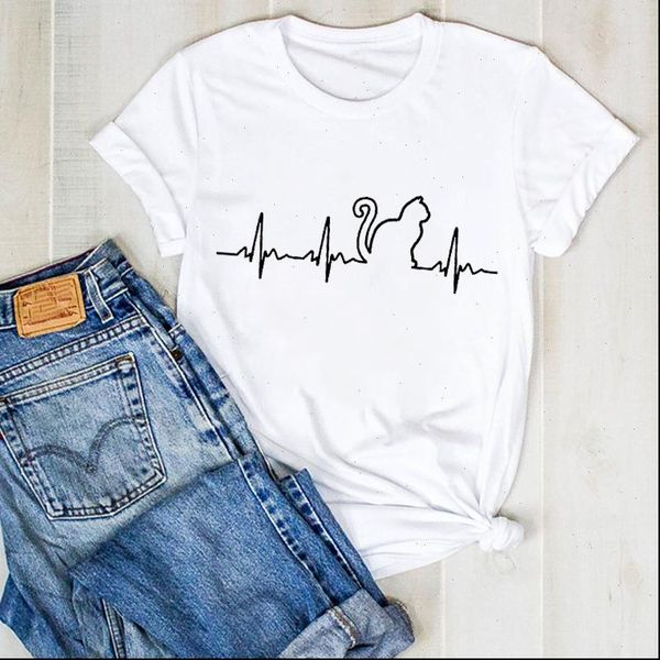 women womens t shirt lady sloth summer cat heartbeat cartoon ladies tee female clothes graphic clothing, White
women womens t shirt lady sloth summer cat heartbeat cartoon ladies tee female clothes graphic clothing, White