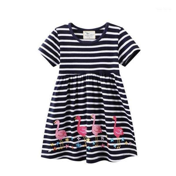 girl's dresses jumping meters summer 2021 flamingo embroidery baby stripe fashion girls cotton princess costume animals dress1, Red;yellow
girl's dresses jumping meters summer 2021 flamingo embroidery baby stripe fashion girls cotton princess costume animals dress1, Red;yellow