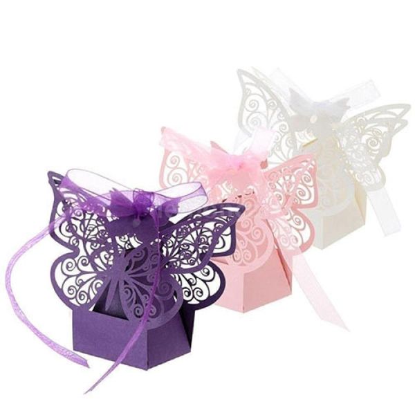 20pcs elegant cutout butterfly candy boxes with ribbons for birthday wedding gift wrap
20pcs elegant cutout butterfly candy boxes with ribbons for birthday wedding gift wrap