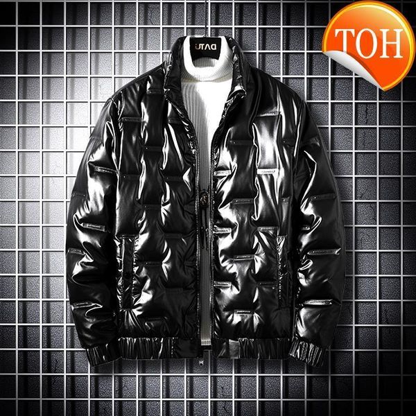 light down jacket men's winter bright face short fashion brand cool cold warm coat individual outerwear korean vers, Black
light down jacket men's winter bright face short fashion brand cool cold warm coat individual outerwear korean vers, Black