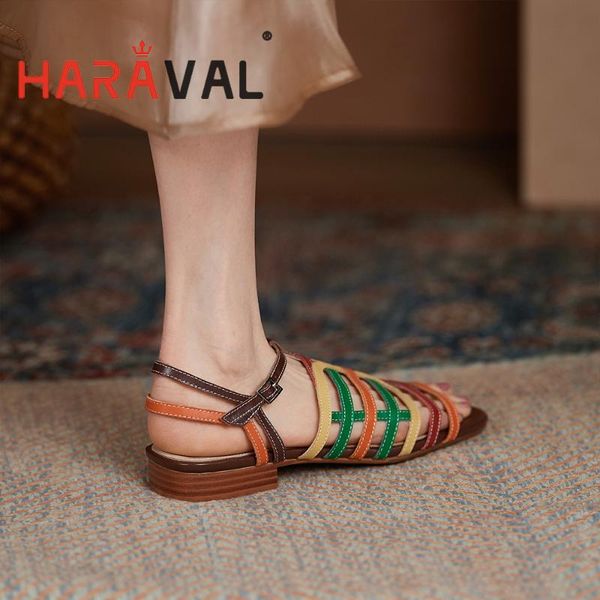 women sandals shoes genuine leather flat with ankle strap buckle casual patchwork summer elegant sewing female b121, Black
women sandals shoes genuine leather flat with ankle strap buckle casual patchwork summer elegant sewing female b121, Black