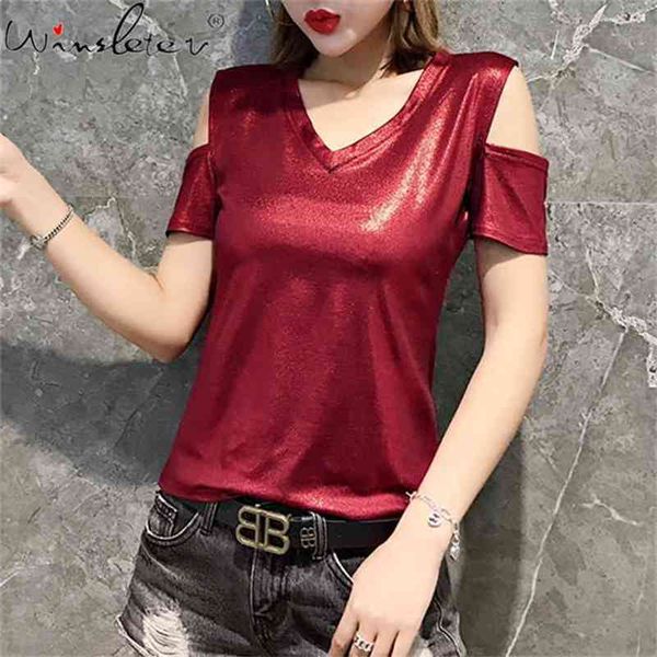 cold shoulder women t-shirt slim v neck short sleeve t shirts summer shiny female camisetas verano mujer t04702b 210421, Black;gray
cold shoulder women t-shirt slim v neck short sleeve t shirts summer shiny female camisetas verano mujer t04702b 210421, Black;gray