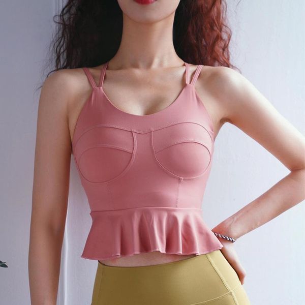 gym clothing women halter summer sports bra comfortable seamless tank for running fitness shockproof padded bras, White;black
gym clothing women halter summer sports bra comfortable seamless tank for running fitness shockproof padded bras, White;black