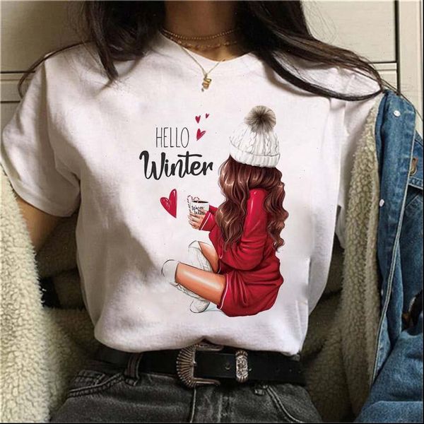 vogue girls print summer women t shirt harajuku short sleeve white casual round neck clothing