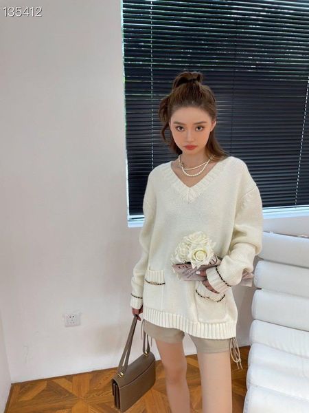 women's sweaters zk1272 fashion 2021 runway luxury european design party style clothing, White;black
women's sweaters zk1272 fashion 2021 runway luxury european design party style clothing, White;black