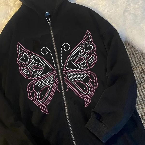 women's hoodies & sweatshirts high print y2k jacket warm sportswear retro street harajuku dark diamond butterfly punk streetwear oversi, Black
women's hoodies & sweatshirts high print y2k jacket warm sportswear retro street harajuku dark diamond butterfly punk streetwear oversi, Black