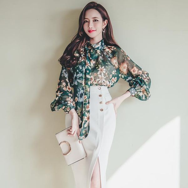women's blouses & shirts spring women blouse long sleeve royal bows loose ol casual elegant floral printed office ladies ns729, White
women's blouses & shirts spring women blouse long sleeve royal bows loose ol casual elegant floral printed office ladies ns729, White