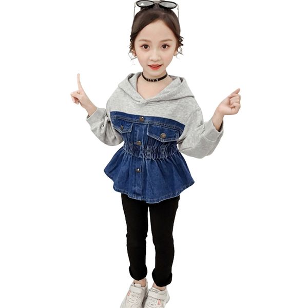 clothes for girls denim hoodies + pants set spring autumn tracksuit girl casual style kids clothing 210528, White
clothes for girls denim hoodies + pants set spring autumn tracksuit girl casual style kids clothing 210528, White