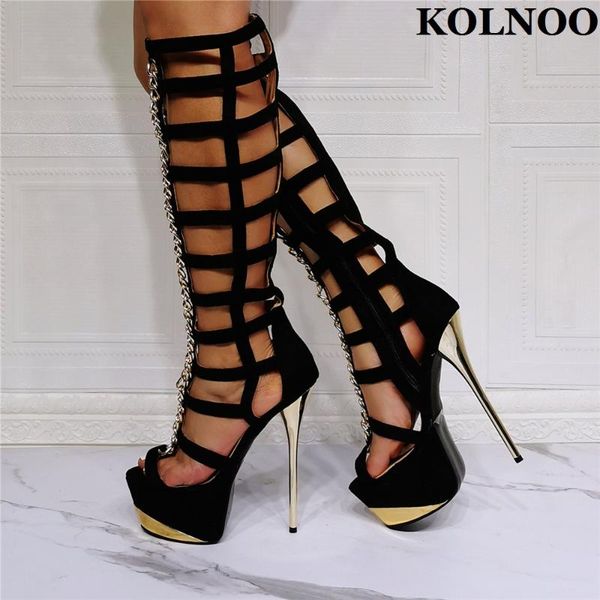 sandals kolnoo real po ladies high heels platform kid-suede chains party prom shoes evening club fashion black
sandals kolnoo real po ladies high heels platform kid-suede chains party prom shoes evening club fashion black