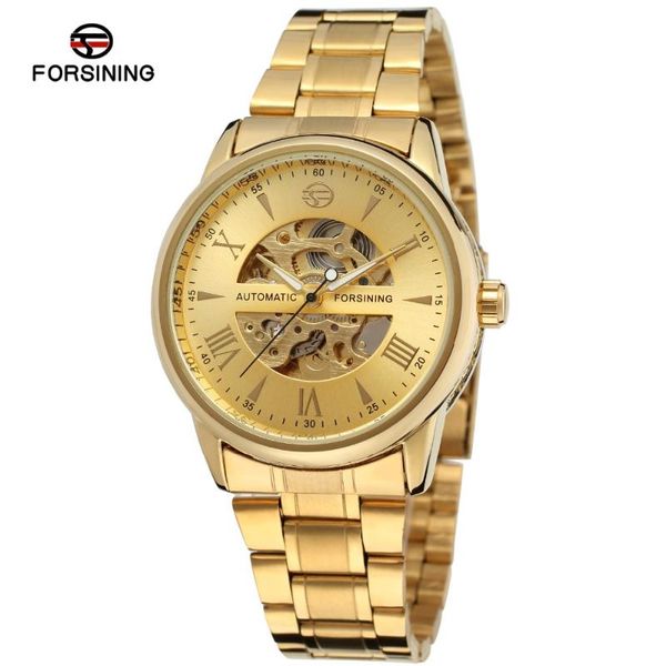 mechanical watch men's gold automatic full stainless steel casual business wrist relogio masculino wristwatches, Slivery;brown
mechanical watch men's gold automatic full stainless steel casual business wrist relogio masculino wristwatches, Slivery;brown