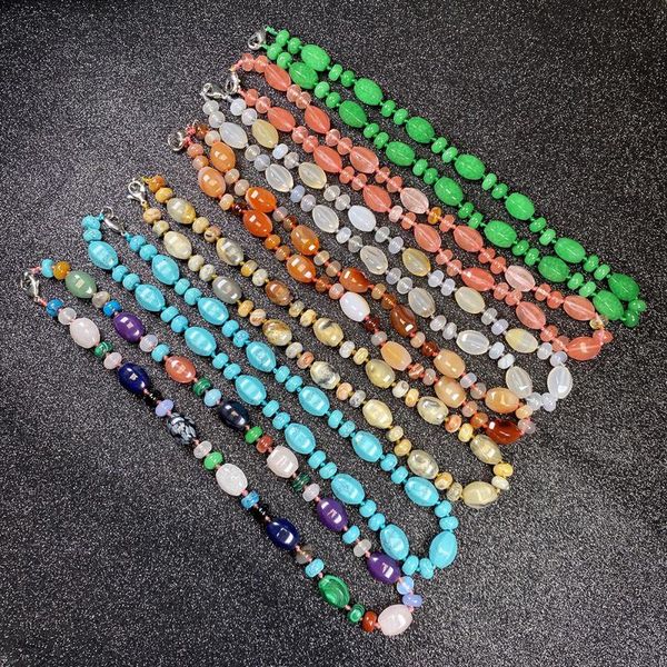 chains natural stone necklace abacus bead 5x8mm faceted rice 10x14mm semi-precious necklace-diy fashion neckalce, Silver
chains natural stone necklace abacus bead 5x8mm faceted rice 10x14mm semi-precious necklace-diy fashion neckalce, Silver