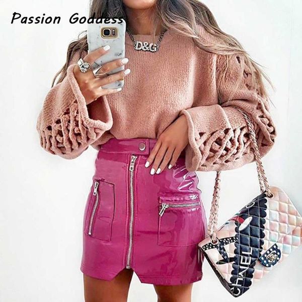 skirts high waist pu leather women autumn winter 2021 elegant zipper pocket short skirt casual rose pink slim mini, Black
skirts high waist pu leather women autumn winter 2021 elegant zipper pocket short skirt casual rose pink slim mini, Black