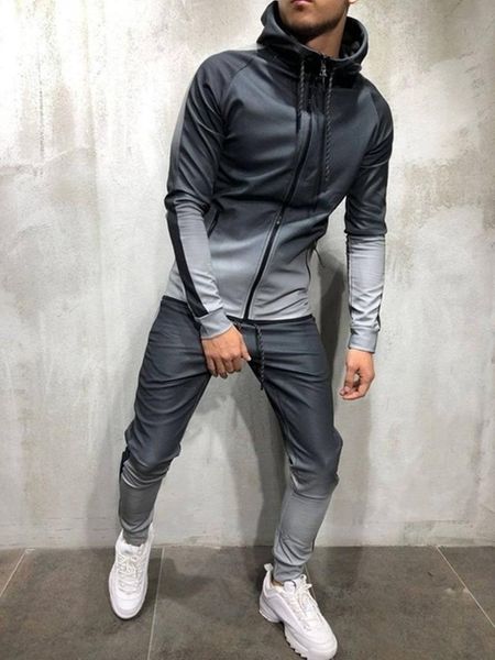 men's tracksuits 2021 brand men tracksuit 2 piece set 3d gradient color casual hoodies sweatshirt and pants sportswear joggers sets, Gray
men's tracksuits 2021 brand men tracksuit 2 piece set 3d gradient color casual hoodies sweatshirt and pants sportswear joggers sets, Gray
