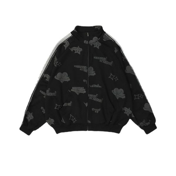 men's hoodies & sweatshirts autumn winter high street printed cardigan bar stitching sweatshirt hoodie harajuku coat lounge wear, Black
men's hoodies & sweatshirts autumn winter high street printed cardigan bar stitching sweatshirt hoodie harajuku coat lounge wear, Black
