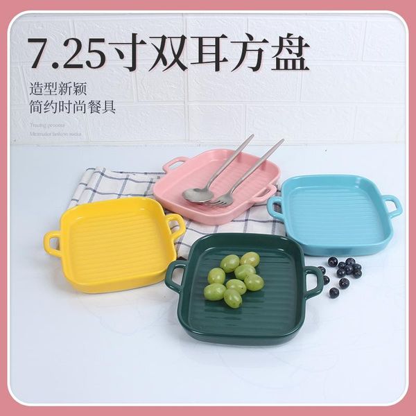 nordic style ceramic 7.25-inch binaural rectangular baking tray household microwave plate dishes & plates
nordic style ceramic 7.25-inch binaural rectangular baking tray household microwave plate dishes & plates