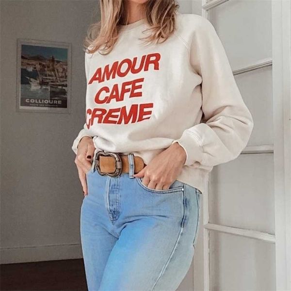 women letters print sweatshirt green beige autumn fashion ladies long sleeve o neck jumper casual slim pullover 211206, Black
women letters print sweatshirt green beige autumn fashion ladies long sleeve o neck jumper casual slim pullover 211206, Black