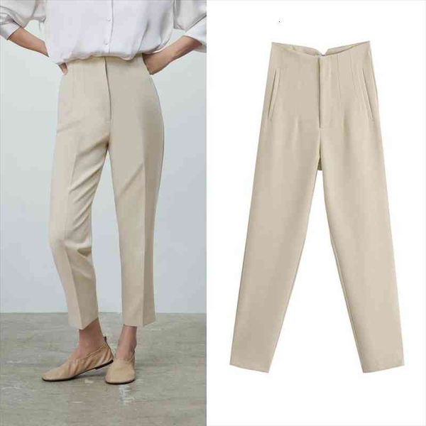 za spring trouser suits womens capris high waisted fashion office beige chic button zip elegant pink casual woman, Black;white
za spring trouser suits womens capris high waisted fashion office beige chic button zip elegant pink casual woman, Black;white