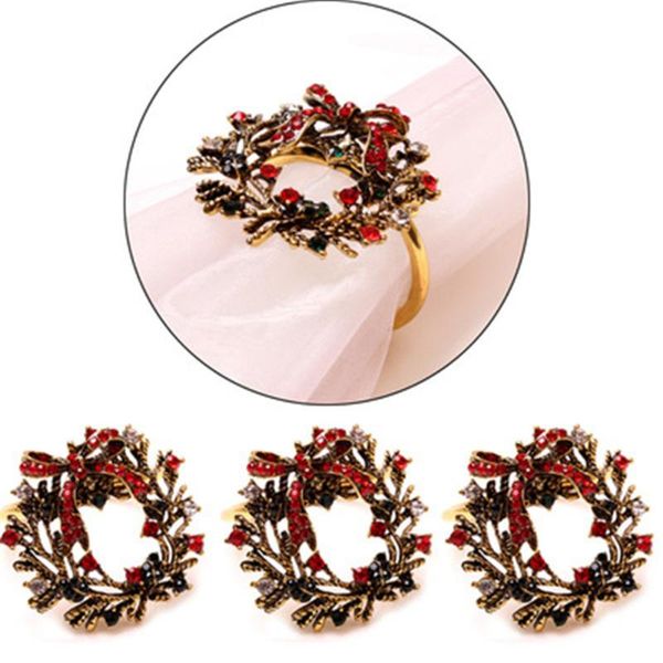 napkin rings 12 / pcs christmas retro wreath ring seat towel buckle wedding decorations
napkin rings 12 / pcs christmas retro wreath ring seat towel buckle wedding decorations