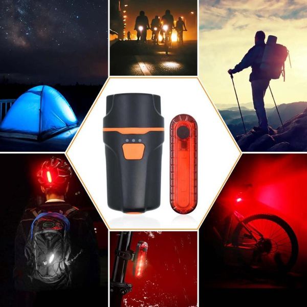 cycling bike lamp usb rechargable head light bicycle riding rear mtb safety warning lights
cycling bike lamp usb rechargable head light bicycle riding rear mtb safety warning lights