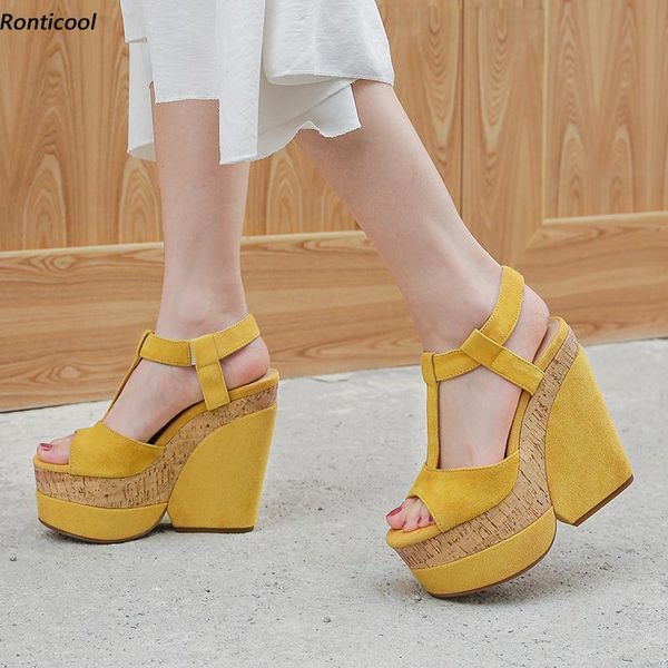 sandals ronticool fashion women suede t- strap wedges high heel open toe gorgeous green yellow dress shoes us size 5, Black
sandals ronticool fashion women suede t- strap wedges high heel open toe gorgeous green yellow dress shoes us size 5, Black