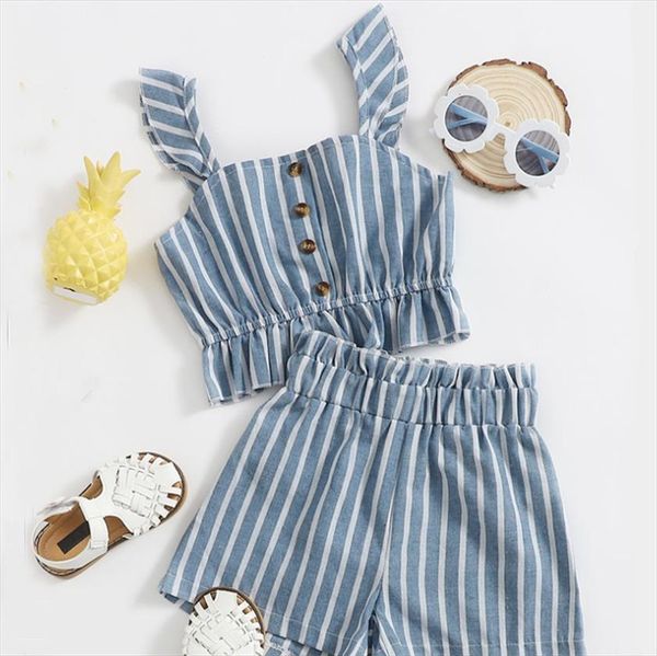 fashion toddler kids girls summer clothes striped sleeveless ruffles button crop elastic shorts hoiday casual outfits, White
fashion toddler kids girls summer clothes striped sleeveless ruffles button crop elastic shorts hoiday casual outfits, White