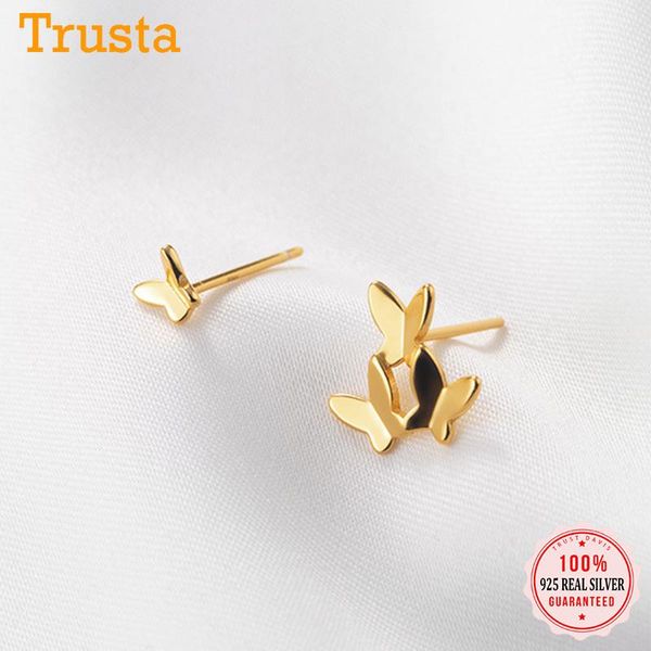 stud trustdavis real 925 sterling silver fashion asymmetric butterfly flower earring for women wedding party fine jewelry da2100, Golden;silver
stud trustdavis real 925 sterling silver fashion asymmetric butterfly flower earring for women wedding party fine jewelry da2100, Golden;silver
