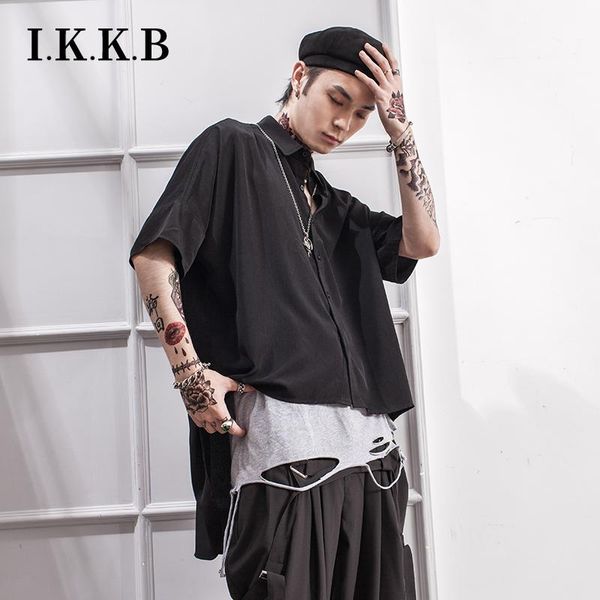 men's casual shirts summer thin yamamoto style fashion simple personality loose short sleeve white shirt men, White;black
men's casual shirts summer thin yamamoto style fashion simple personality loose short sleeve white shirt men, White;black