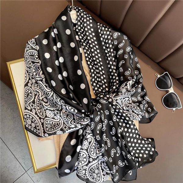 scarves 2021 dot print long soft beach shawl ladies headband chiffon wrap retro silk scarf women simulation pashmina bandana, Blue;gray
scarves 2021 dot print long soft beach shawl ladies headband chiffon wrap retro silk scarf women simulation pashmina bandana, Blue;gray