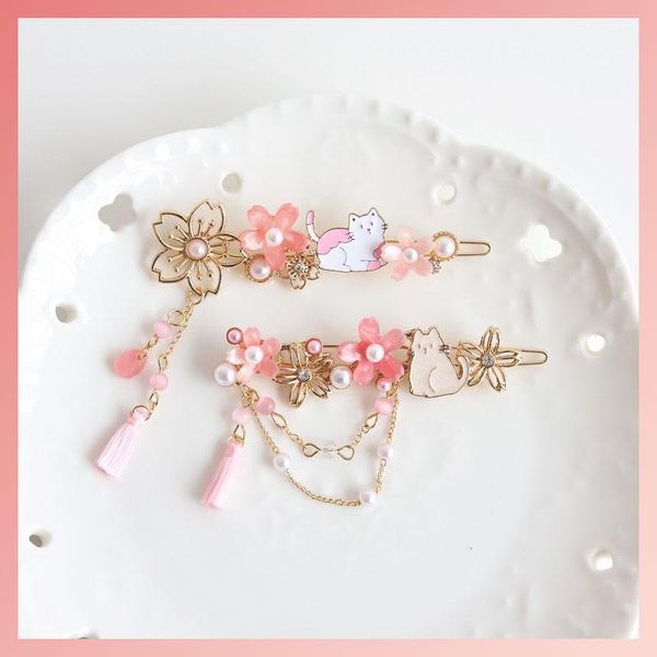 hair clips & barrettes romantic sweet pink flower cat hairpin girl good gift simple cute cherry blossoms tassel accessories headwear, Golden;silver
hair clips & barrettes romantic sweet pink flower cat hairpin girl good gift simple cute cherry blossoms tassel accessories headwear, Golden;silver
