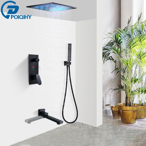 concealed shower faucet led color rainfall bathroom mixers ceiling mounted black bathtub rotating spout sets
concealed shower faucet led color rainfall bathroom mixers ceiling mounted black bathtub rotating spout sets