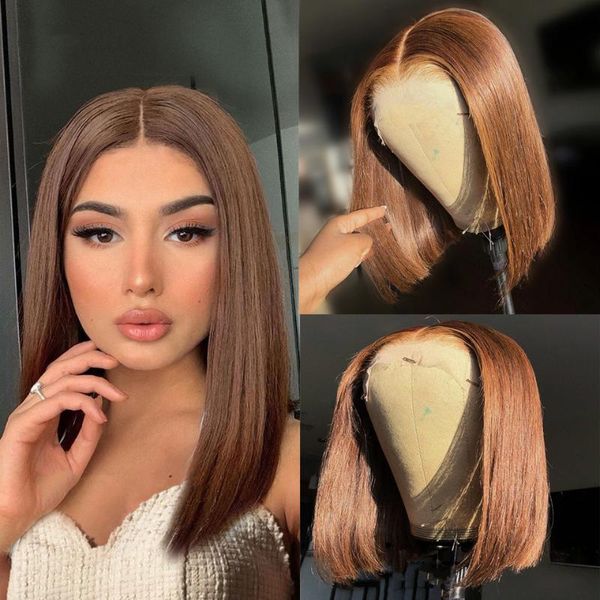 lace wigs short bob wig brown straight front for women brazilian human hair t part remy 180% density, Black;brown
lace wigs short bob wig brown straight front for women brazilian human hair t part remy 180% density, Black;brown