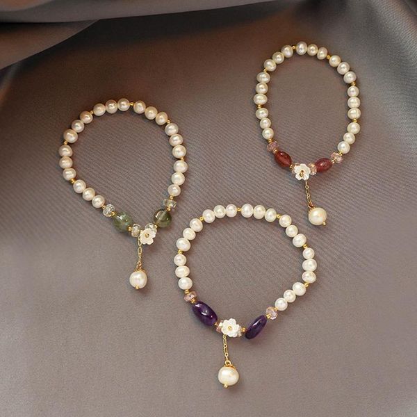pearl bracelet natural stone beaded bracelets for women jewelry baroque flower friend charm, Golden;silver
pearl bracelet natural stone beaded bracelets for women jewelry baroque flower friend charm, Golden;silver