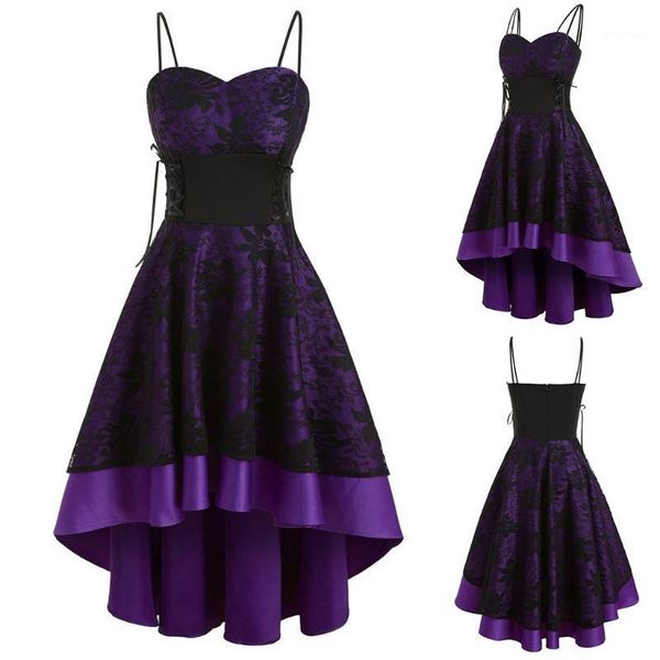 casual dresses gothic ladies leaky shoulder dress retro high-end strap high and low banquet vestoido de mujer, Black;gray
casual dresses gothic ladies leaky shoulder dress retro high-end strap high and low banquet vestoido de mujer, Black;gray