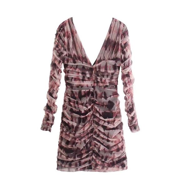casual dresses women deep v neck tie dyed print mesh yarn slim pleated dress female chic backless zipper party mini vestidos, Black;gray
casual dresses women deep v neck tie dyed print mesh yarn slim pleated dress female chic backless zipper party mini vestidos, Black;gray