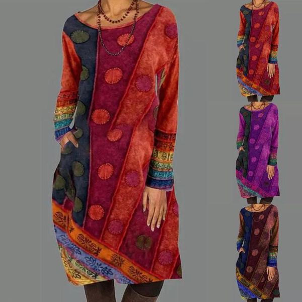 vintage ethnic printed patchwork casual dress women autumn long sleeve dresses elegant ladies o neck pocket midi vestidos, Black;gray
vintage ethnic printed patchwork casual dress women autumn long sleeve dresses elegant ladies o neck pocket midi vestidos, Black;gray