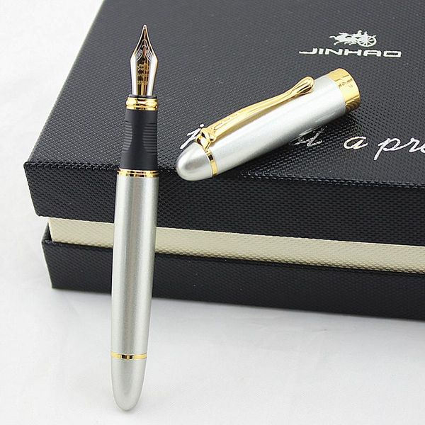jinhao 450 calligraphy fountain pen bent nib , pure silver color writing gift for painting / office home pens
jinhao 450 calligraphy fountain pen bent nib , pure silver color writing gift for painting / office home pens