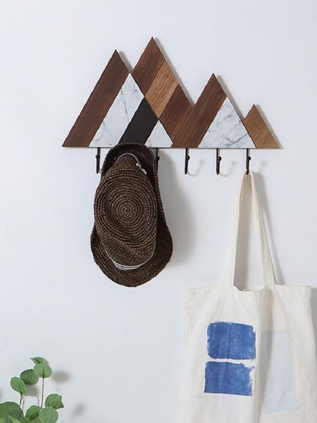 creative mountain shape nail hooks nordic style natural wood marble pattern multi-use bags/coats hanger wall decors & rails
creative mountain shape nail hooks nordic style natural wood marble pattern multi-use bags/coats hanger wall decors & rails