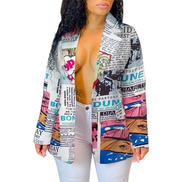 women's suits & blazers y2k blazer jacket women cardigan notched neck full sleeve coats 2021 fashion spaper print street style hip hop, White;black
women's suits & blazers y2k blazer jacket women cardigan notched neck full sleeve coats 2021 fashion spaper print street style hip hop, White;black