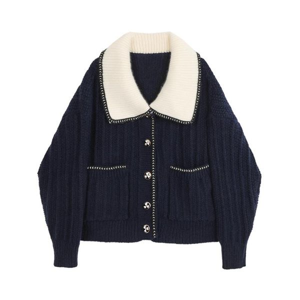 women's knits & tees autumn women knitted sweater elegant lapel single-breasted cardigan ladies casual urban regular bottons knitwear, White
women's knits & tees autumn women knitted sweater elegant lapel single-breasted cardigan ladies casual urban regular bottons knitwear, White