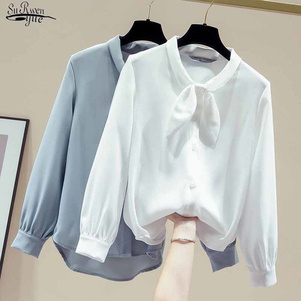solid color bow tie autumn fashion chiffon blouse women long sleeve vintage sweet cardigan shirts blusas mujer 11598 210508, White
solid color bow tie autumn fashion chiffon blouse women long sleeve vintage sweet cardigan shirts blusas mujer 11598 210508, White