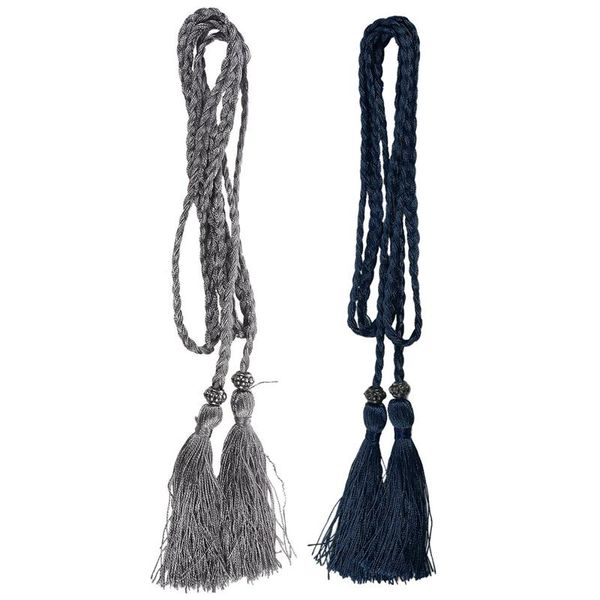five fingers gloves 2 pcs woven tassel belt knot decorated waist chain rope silver & navy blue, Blue;gray
five fingers gloves 2 pcs woven tassel belt knot decorated waist chain rope silver & navy blue, Blue;gray