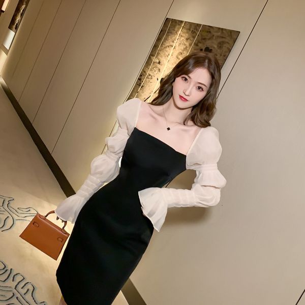 luxury casual drstemperament dr 2021 autumn french square collar waist long sleeve small black skirt 7580, Black;gray
luxury casual drstemperament dr 2021 autumn french square collar waist long sleeve small black skirt 7580, Black;gray