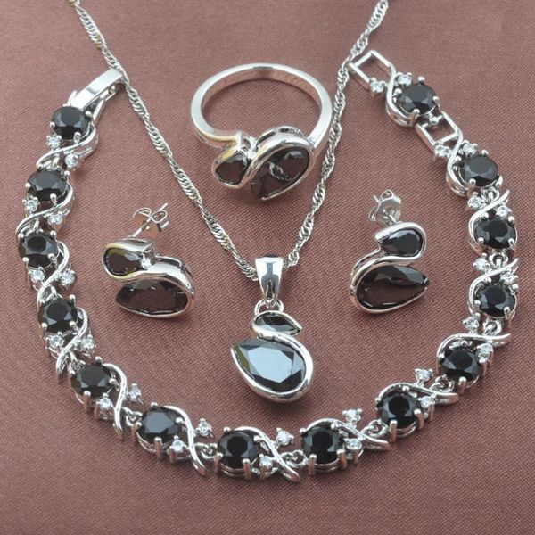 earrings & necklace 2021 silver plated jewelry sets women's black zirconia bracelet pendant ring yz0553
earrings & necklace 2021 silver plated jewelry sets women's black zirconia bracelet pendant ring yz0553