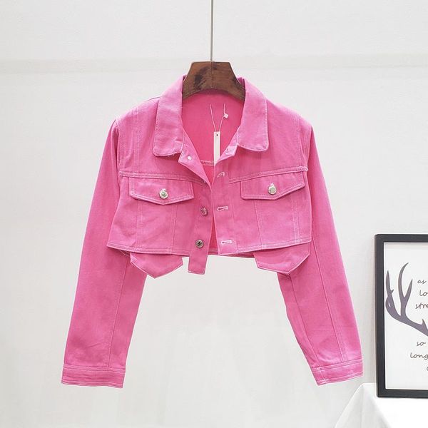 women's jackets autumn fashion high waist extra short denim jacket women rose red jeans female korean loose casual outerwear streetwear, Black;brown
women's jackets autumn fashion high waist extra short denim jacket women rose red jeans female korean loose casual outerwear streetwear, Black;brown